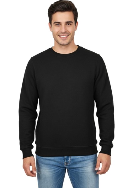 Erkek Sıfır Yaka Petek Doku Regular Fit Sweatshirt BGL-ST04950