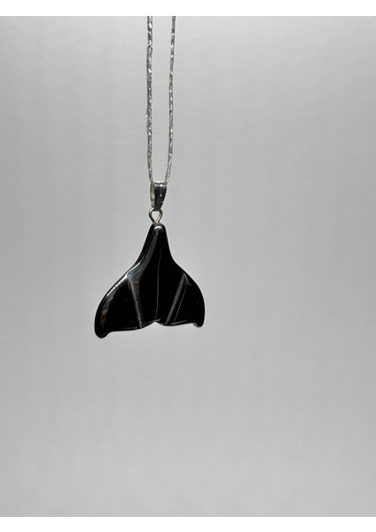 Hematit Doğaltaş Kolye Ucu Balık Kuyruğu modelleri