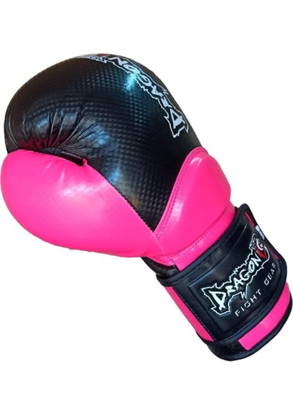 Pembe Carbon 5 Boks ve Kick Boks Eldiveni Dragon Boks Kick Boks Eldiveni
