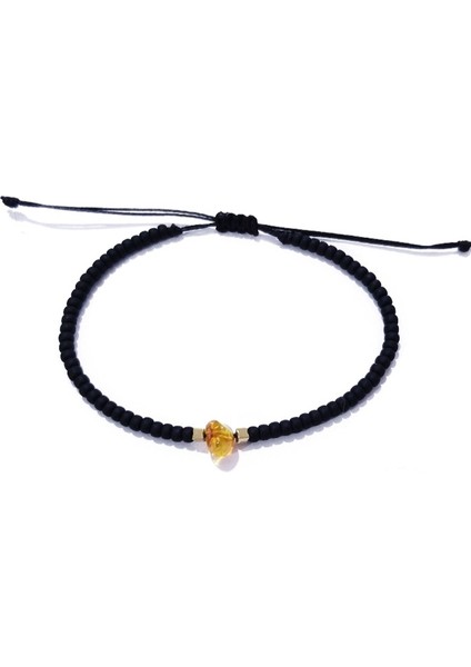 Hematit Doğaltaşlı Kehribar ve Miyuki Round Boncuklu Unisex Bileklik fiyatları