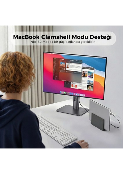 USB C to Displayport Kablo (8K@60Hz, 1080P@240Hz) HDR10 TYPE C to DP 1.4 [Thunderbolt 5/4/3, Dex Mode Uyumlu], iPhone 15/16/17 Pro, MacBook iPad Pro/Air ile Uyumlu 1 Metre