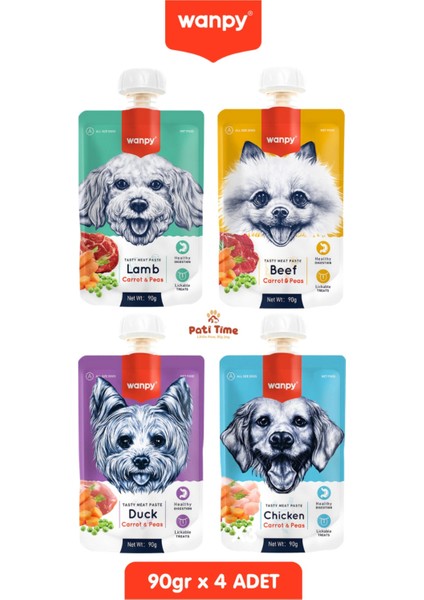 Kolajen Destekli Hipoalerjenik Yavru Kuzulu Köpek Maması 3kg + 4 Adet Wanpy Ezme 90GR fiyatları