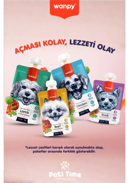 Kolajen Destekli Hipoalerjenik Yavru Kuzulu Köpek Maması 3kg + 4 Adet Wanpy Ezme 90GR modelleri