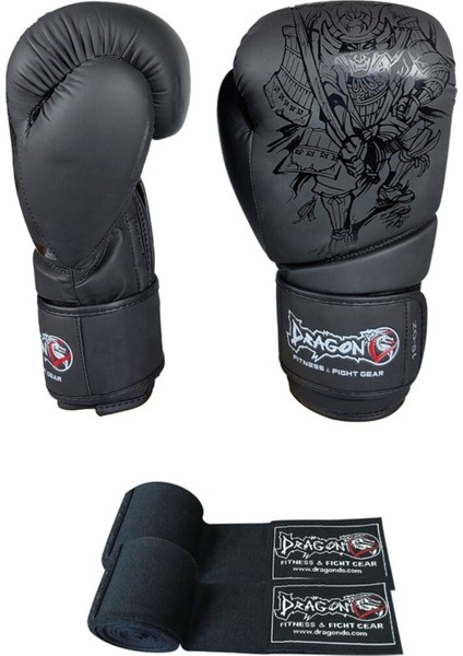 Giftoom Sport- Yakuza Boks Eldiveni ve 3,5 Metre Siyah Boks Bandajı