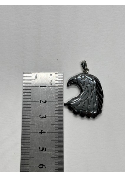 Hematit Doğaltaş Kolye Ucu Kartal fırsatları