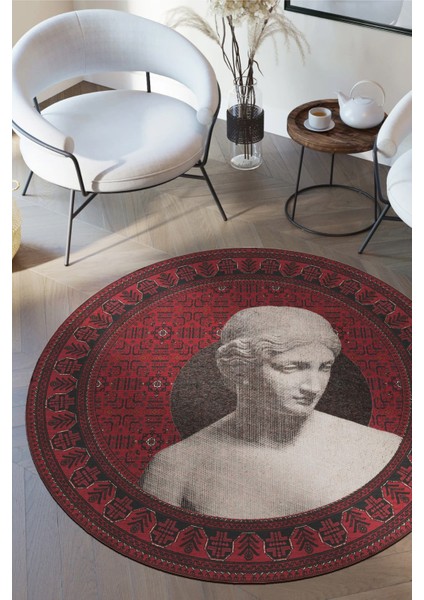 Haliç 304 Afgan Halısı Vintage Halı Heykel Figürlü Yıkanabilir Dekoratif Salon Oturma Odası Halısı modelleri