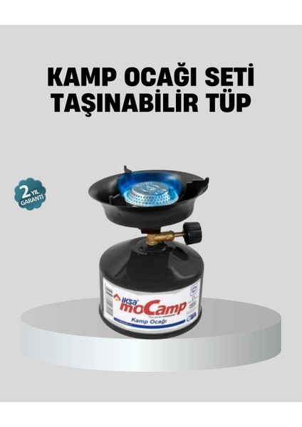 Buğz Taşınabilir Kamp Ocağı Seti Pişirme Alanı Ayarlanabilir Alev
