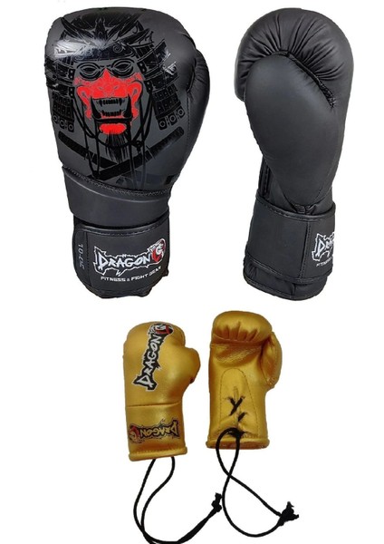 Yakuza Boks Kıck Boks Muaythai Eldiveni ve Maskot Anahtarlık Eldiven