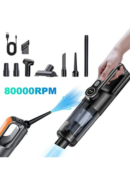 ST-126PLUS Yüksek Güçlü El Tipi Süpürge 18000PA Emme Gücü Şarj Edilebilir Numaratör Hediye