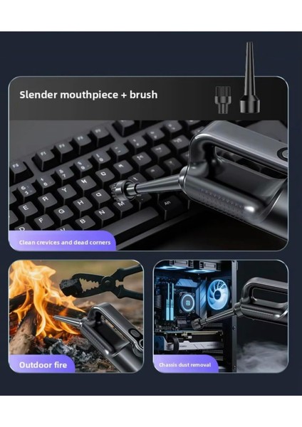 ST-126PLUS Yüksek Güçlü El Tipi Süpürge 18000PA Emme Gücü Şarj Edilebilir Numaratör Hediye