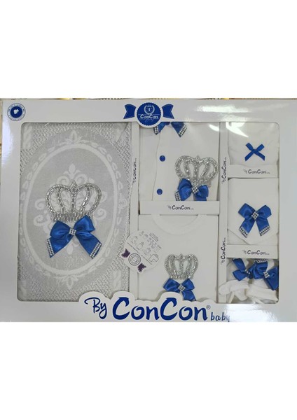 10 Lu Tulumlu Taşlı Lüx Set Hastane Çıkışı %100 Pamuklu