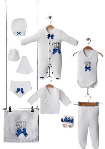 10 Lu Tulumlu Taşlı Lüx Set Hastane Çıkışı %100 Pamuklu fiyatları