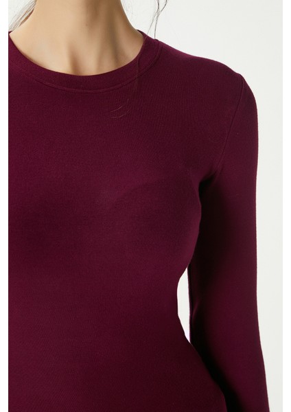 Kadın Main Lux Touch Yumuşak Doku Mürdüm Bluz fiyatları