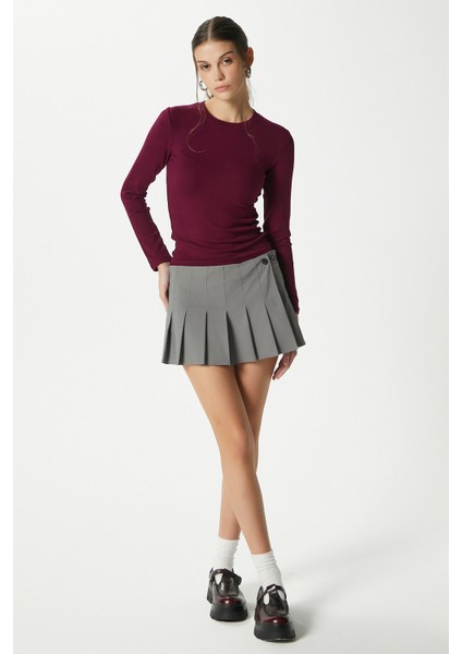 Kadın Main Lux Touch Yumuşak Doku Mürdüm Bluz modelleri