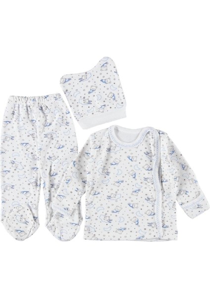Yenidoğan Kendinden Eldivenli 3 Lü Bebek Takım Seti