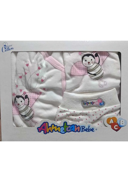 Kutulu 5 Li Zıbın Seti Hastane Çıkışı 0-3 Ay Pamuklu