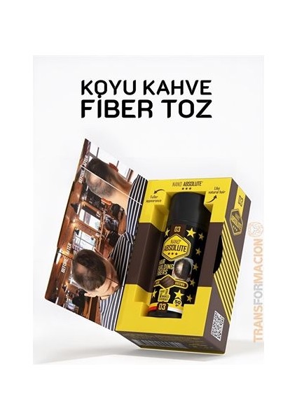 Turk Saç Dolgunlaştırıcı Fiber Topik Toz Koyu Ton Kahverengi