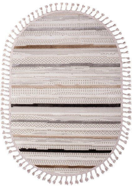 Enti Bonn 8803 Bej Oval Iskandinav Halı Salon Halısı Kesme Halı Yolluk fiyatları