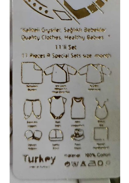 Erkek Bebek Kral Taç Desenli 11'li Hastane Çıkışı (Eldivenlerinde Kurdele Mevcut Değil) fiyatları