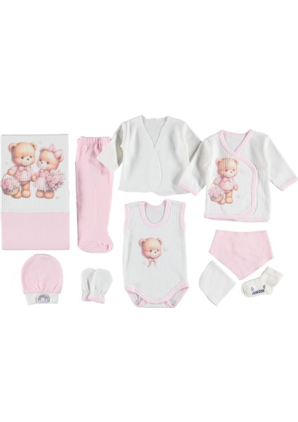 Sepetli Ayıcık Baskılı 10 Lu Zıbın Seti Hastane Çıkışı modelleri