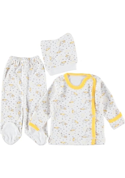 Yenidoğan Kendinden Eldivenli 3 Lü Bebek Takım Seti