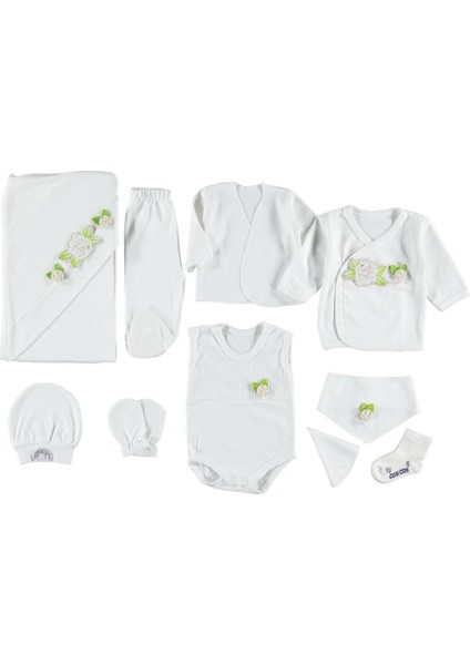 Gül Aplikeli Nohut 10'lu Zıbın Seti Hastane Çıkışı fiyatları