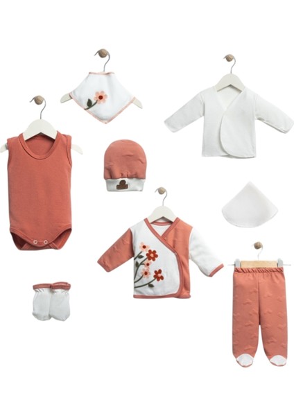 8 Li Organik Çiçek Buketi Lüx Zıbın Hastane Çıkış Seti fiyatları