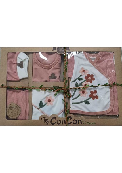 8 Li Organik Çiçek Buketi Lüx Zıbın Hastane Çıkış Seti modelleri