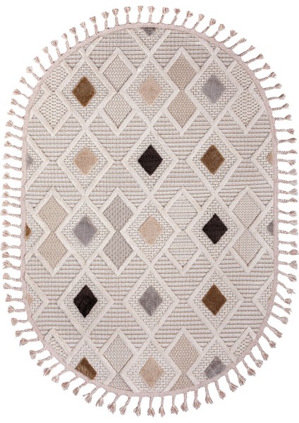 Enti Bonn 8804 Gri Oval Iskandinav Halı Salon Halısı Kesme Halı Yolluk fiyatları