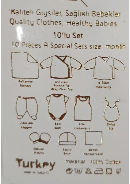 10 Lu Zıbın Seti Hastane Çıkışı ℅100 Pamuk Lüks Set fiyatları