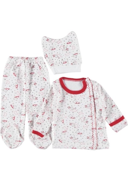 Yenidoğan Kendinden Eldivenli 3 Lü Bebek Takım Seti