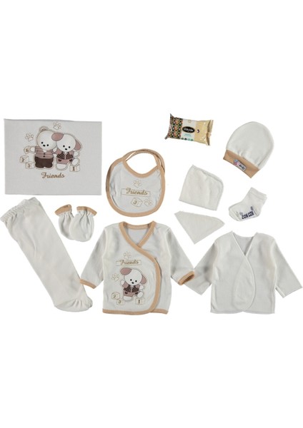 Arkadas Ayıcıklar Nakışlı 10'lu Zıbın Seti Hastane Çıkışı modelleri