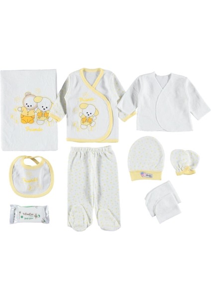 Arkadas Ayıcıklar Nakışlı 10'lu Zıbın Seti modelleri