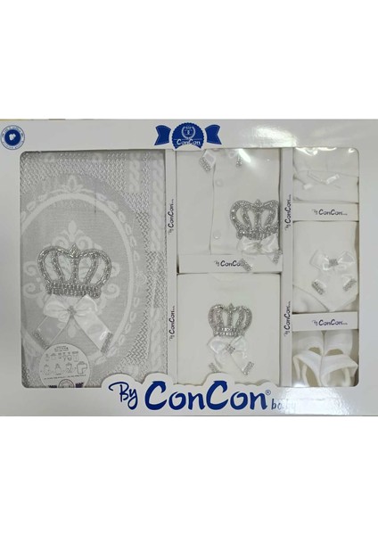 10 Lu Tulumlu Taşlı Lüx Set Hastane Çıkışı %100 Pamuklu