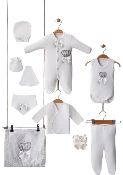 10 Lu Tulumlu Taşlı Lüx Set Hastane Çıkışı %100 Pamuklu fiyatları