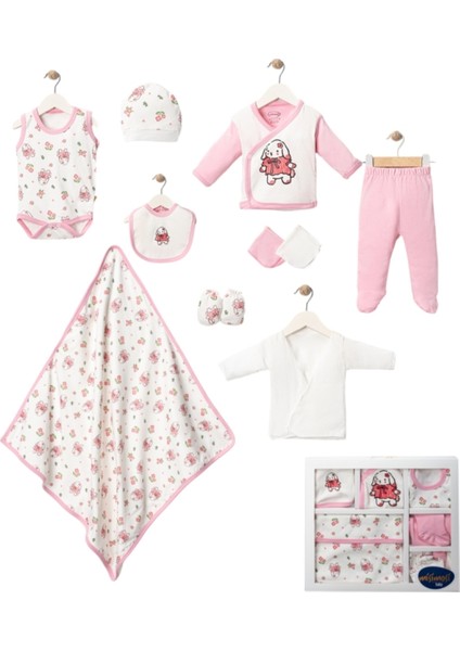 Baskılı 10'lu Zıbın Seti 1/3 Ay,bebek Zıbın Seti,hastane Çıkış Seti Lüks Set