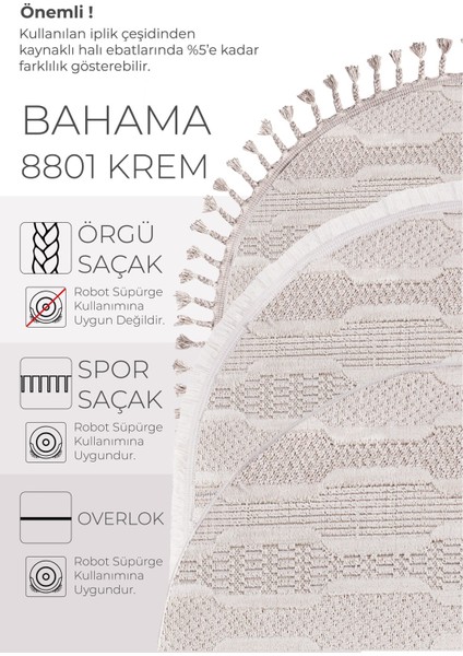 Enti Bonn 8801 Krem Oval Iskandinav Halı Salon Halısı Kesme Halı Yolluk indirimleri