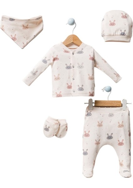 Organik Tavşan 5li Set Takım 0-3 Ay Zıbın Seti Hastane Çıkışı fiyatları