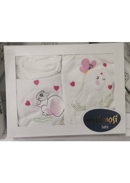 5 Li Zıbın Seti Hastane Çıkışı Pamuklu Beyaz modelleri