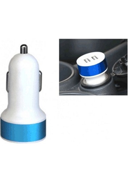 Çift USB Girişli 2.1 Amp Araç Çakmak Soketi + 8 Adet Araba Kapı Kolu Koruyucu Sticker Seti - 2li Set Q8B1R9 modelleri