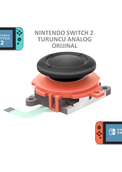 Nintendo Switch 2 Ns2 Joystick (Joycon) Analog Stick V2 Turuncu