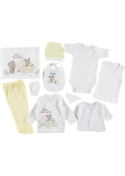 Kedi Tavşan Nakışlı Zıbın Setı 0-3 Ay Hastane Çıkış Seti fiyatları