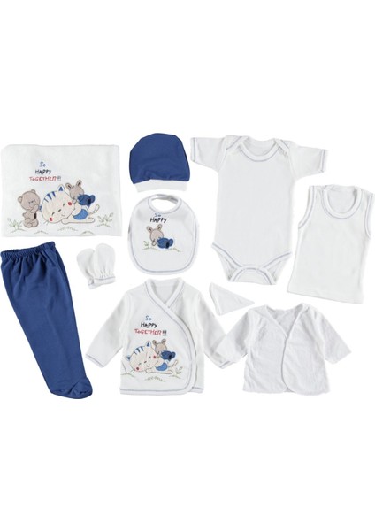 Kedi Tavşan Nakışlı 10 Lu Zıbın Seti Hastane Çıkışı fiyatları