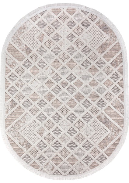 Enti Bonn 8802 Krem Oval Iskandinav Halı Salon Halısı Kesme Halı Yolluk fiyatları