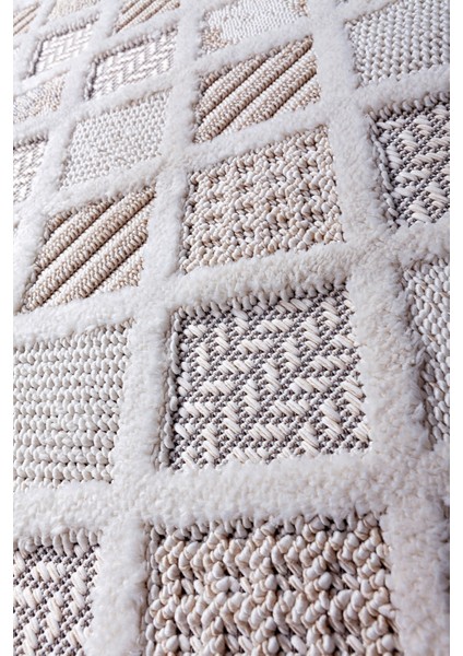 Enti Bonn 8802 Krem Oval Iskandinav Halı Salon Halısı Kesme Halı Yolluk modelleri