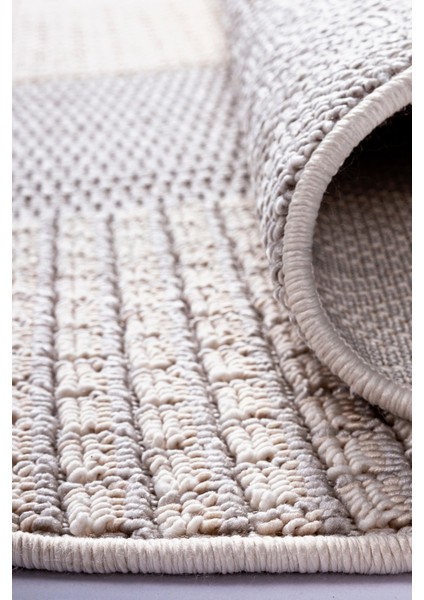 Enti Bonn 8806 Krem Oval Iskandinav Halı Salon Halısı Kesme Halı Yolluk fırsatları