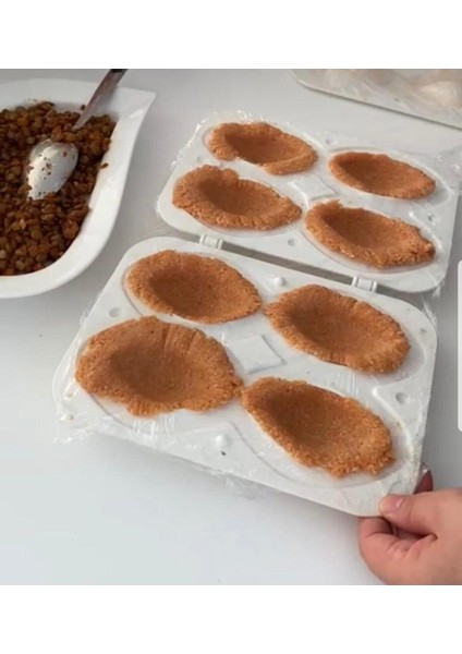 Pratik Içli Köfte - Dolgulu Kurabiye Yapma Aparatı 3 Parça + 61 Bölmeli Mantı Kalıbı - 2li Set D1C6X modelleri