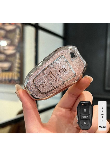 Peugeot 208 308 508 2008 3008 5008 Elmas Kesim Tpu Anahtar Kılıfı