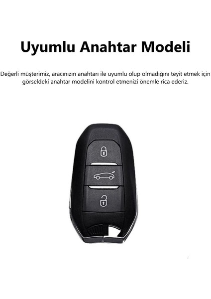 Peugeot 208 308 508 2008 3008 5008 Elmas Kesim Tpu Anahtar Kılıfı fiyatları
