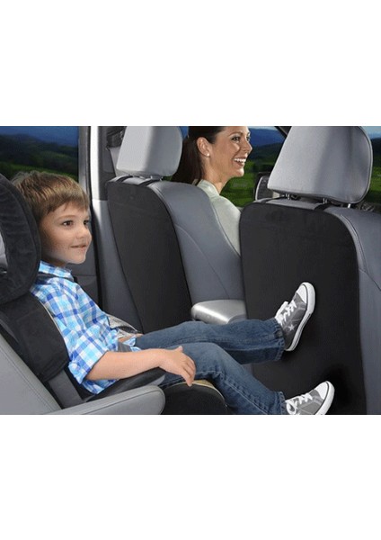 Araba Koltuk Arkası Koruyucu 2 Adet Siyah Kılıf + Şeffaf Kapı Kolu Koruyucu 8 Adet - 2li Set U2X8M6 fiyatları